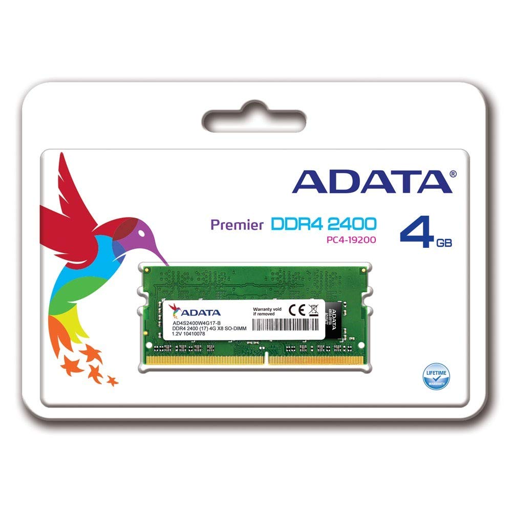 Amazon | ADATA AD4S2400W4G17-S memory module 4 GB DDR4 2400 MHz